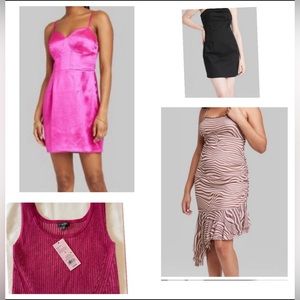 Wild fable size Small lot 4 piece woman clothes. 3 dresses. 1 tank top NEW